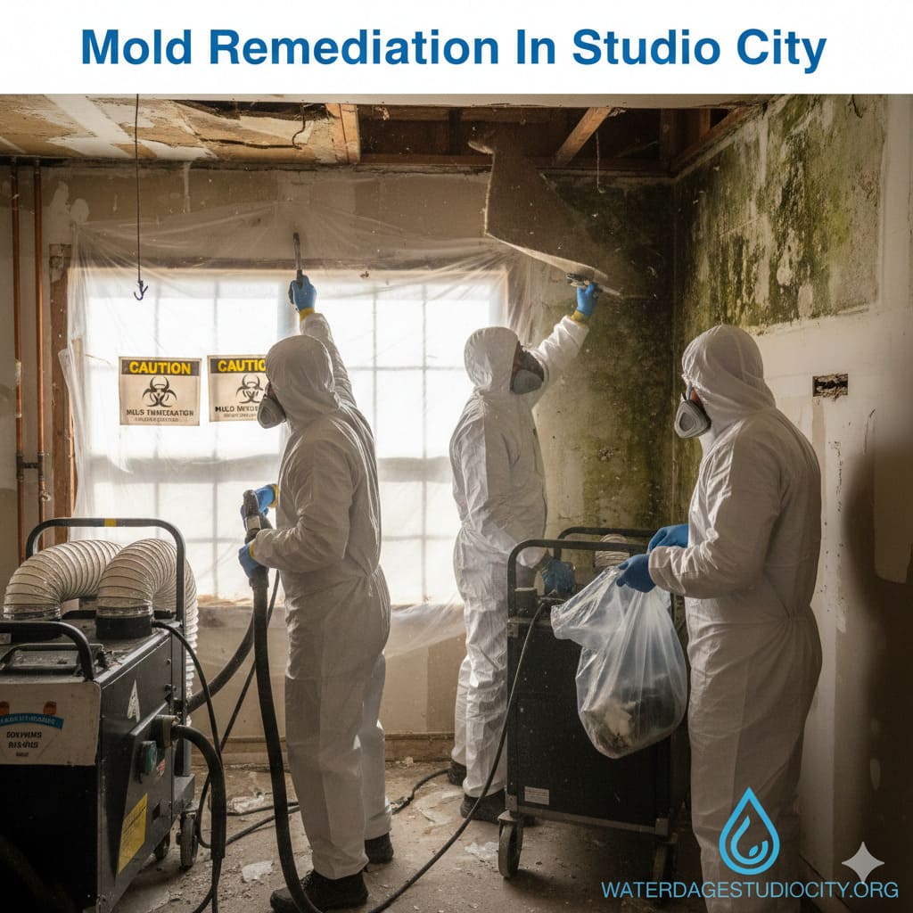 Mold remediation in Studio City property