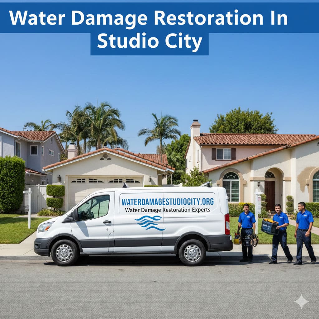 Water damage restoration in Studio City home